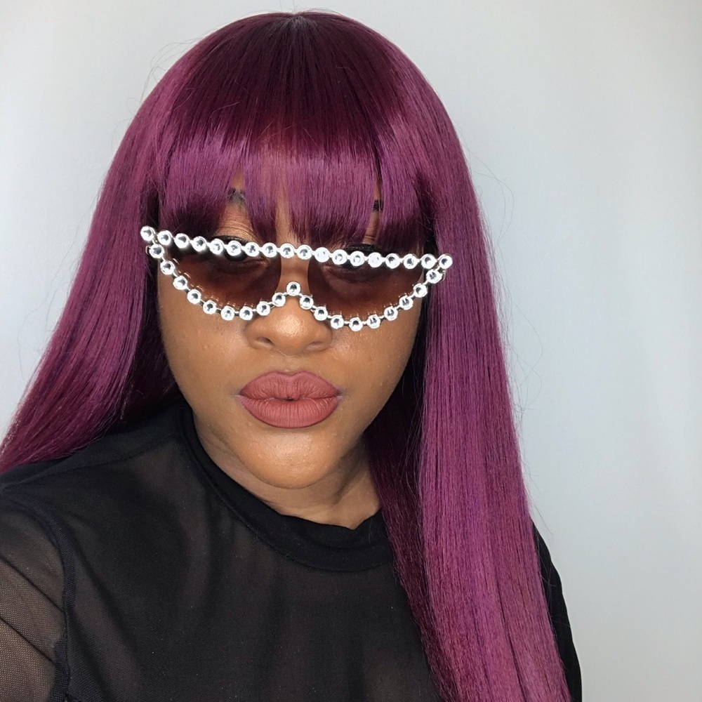 Rhinestone Cat Eye Sunglasses